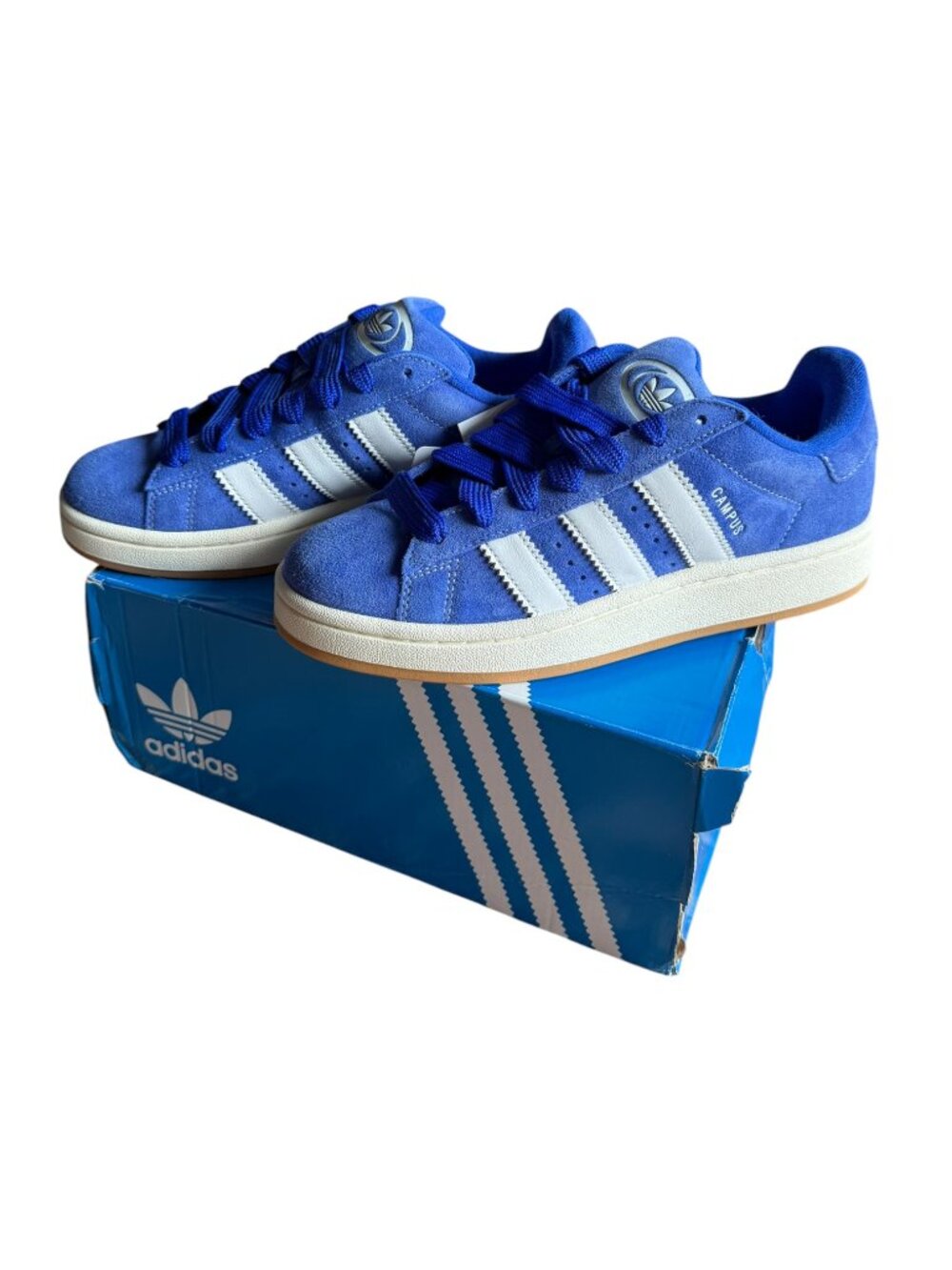 NEW Adidas Campus 00s Men’s Size 8.5 Blue Suede White Gum Sneakers Retro Y2K